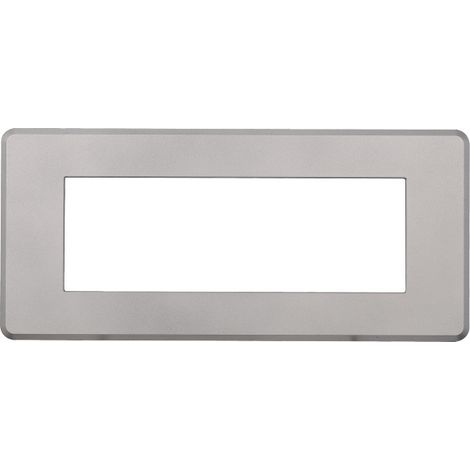 ETTROIT AN87606 Slim Thin Plate 6P Moon Series Farbe Silber, kompatibel mit Bticino Axolute Air