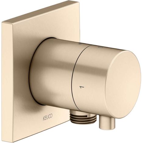 Valvola di intercettazione/deviatore a 2 vie IXMO DN 15, UP, con maniglia IXMO Rosone comfort, quadrato bronzo spazzolato KEUCO (1/2)