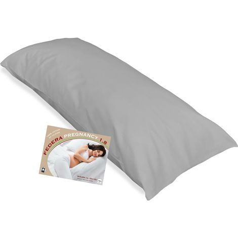FEDERA PER CUSCINO GRAVIDANZA PREGNANCY 1.8 MISURA cm. 55 X 180 Grigio (1/2)