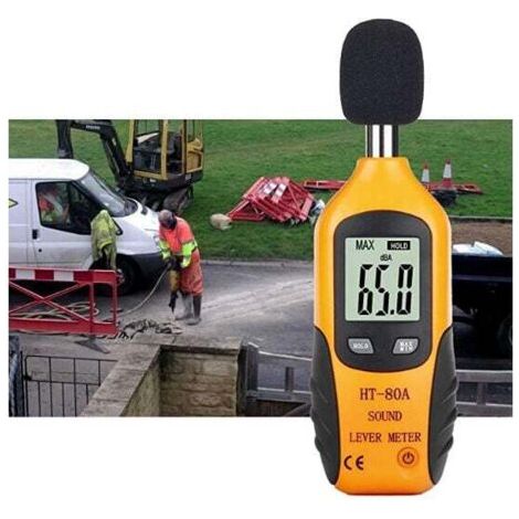 Sonomètre Professionnel 30-130dBA - Décibelmètre avec Écran Rétroéclairé (Pile Incluse)