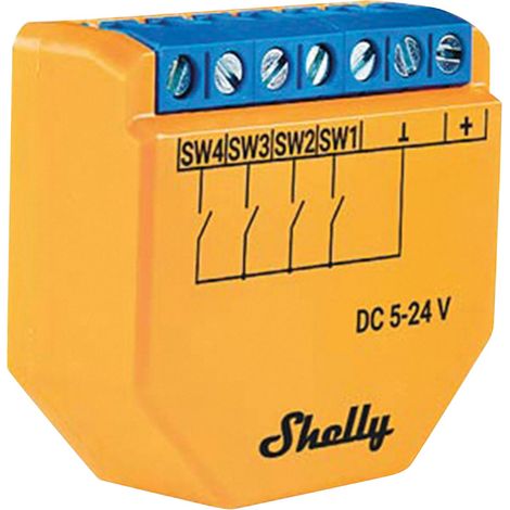 SHELLY WLAN Szenenaktivierer Plus i4 DC, Bluetooth (1/3)