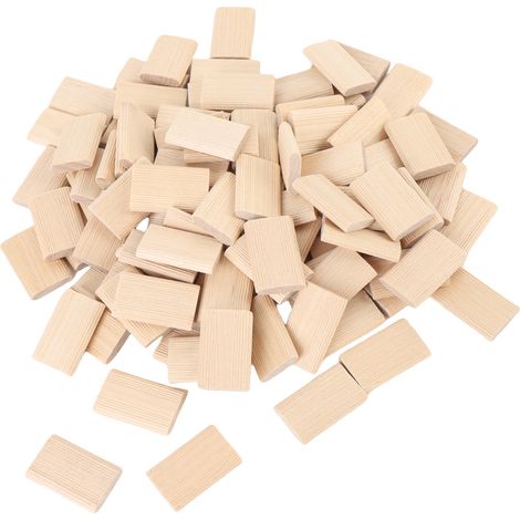 100 Pièces Chevilles en Bois de Hêtre Tenons Mobiles Bois Massif Menuiserie Meuble Ébénisterie Assemblage Connecteurs 5x19x30mm (1/5)