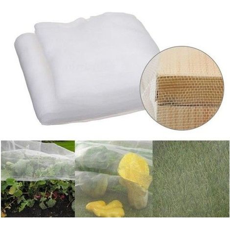 Filet Anti oiseaux Filet de Protection Anti oiseaux 10X2.5M Insecte Maille Plante Légume Serre Agricole Jardin Blanc (1/4)