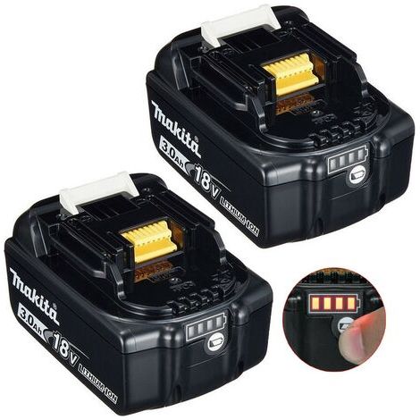 2 x Genuine Makita BL1830 18v 3.0ah Li-Ion LXT Lithium Ion Battery Star Batt (1/5)