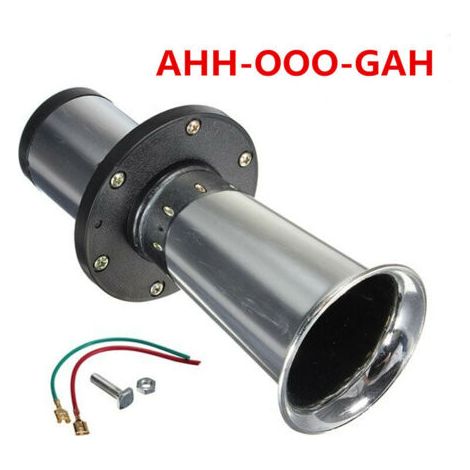 BUNTHAUS Drucklufthupe, 12 V, 110 dB, Retro, AHH-OOO-GAH, für LKW und Auto (1/4)
