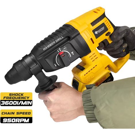 Marteau perforateur rotatif sans fil 26mm SDS Plus 4 vitesses compatible DeWalt 20V – perceuse à percussion électrique multifonction, outil professionnel sans batterie (1/5)