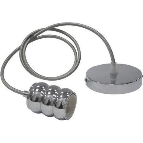 Suspension câble (1m) Gauss chrome E27 IP20 max 60W (1/3)