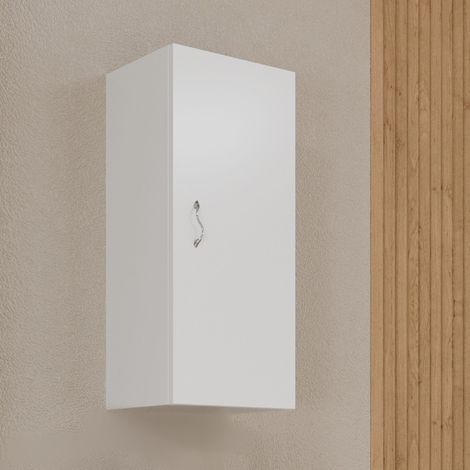 Mueble De Baño De Una Puerta Reversible Blanco Brillante Easy (1/2)