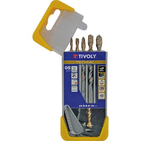 Tivoly • Confezione da 5 Punte Graduate Beton Technic contenenti Ø4-5-6-8-10mm (1/3)