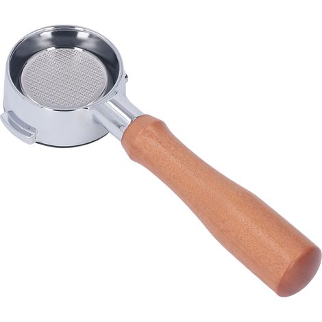 Bodenloser 58-mm-Siebträger aus Aluminiumlegierung mit 2 Nasen und einlagigem Filtersieb (1/5)