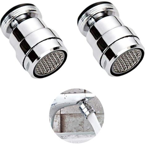 Filtro/ahorrador de agua de acero inoxidable con rosca de 22 mm / Atomizador de agua giratorio de 360° / Extensión para grifo de cocina / Aireador de grifo