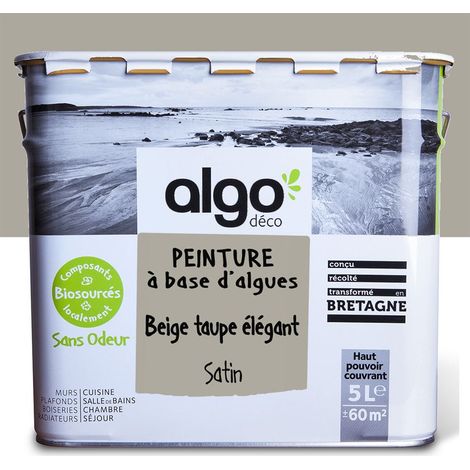 Peinture écologique Algo - Satin - Beige Taupe Elegant - 5L (1/5)
