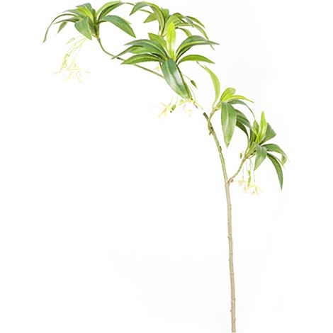 Verdure artificielle 5 Branches longue tige 3D Hainan Elaeocarpus fausses plantes fleurs pour la maison boutique bureau fête décoration de mariage (1/5)