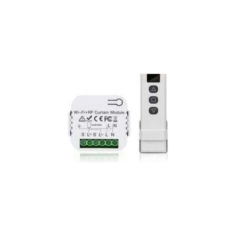 Télécommande RF pour volets roulants – Module récepteur avec portée 100 m – Interrupteur mural pour stores et auvents – Alimentation 100-240V (1/5)