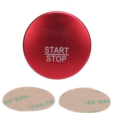 Car Engine Start Stop Button Cover Red Replacement for Mercedes‑Benz AMG GLC GLA‑Class C200L Ring (1/5)