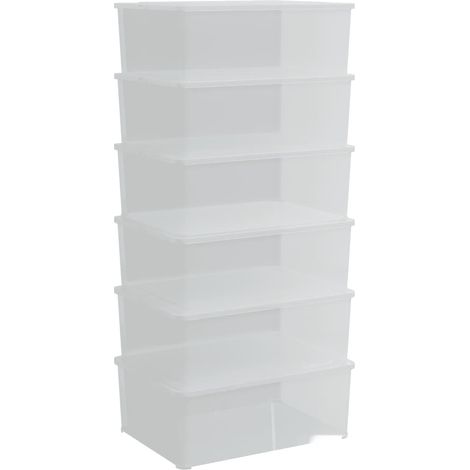 Maison Exclusive - Contenitori in Plastica 6 pz 10 L Impilabili