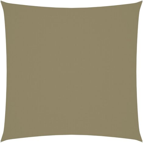 Voile de parasol Tissu Oxford carré 2,5x2,5 m Beige (1/5)