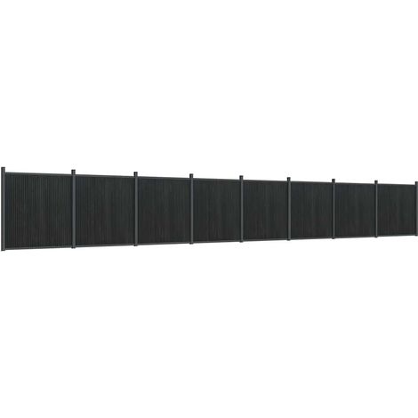 Maison Exclusive - Zaunelement Grau 1391x186 cm WPC