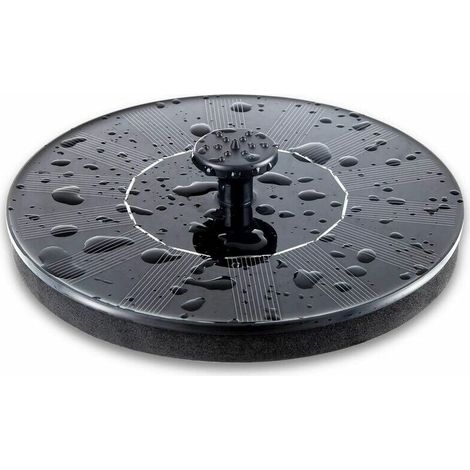 Pompe solaire pour fontaine à oiseaux, fontaine solaire à 4 buses, idéale pour abreuvoir à oiseaux, jardin, bassin, piscine, extérieur.