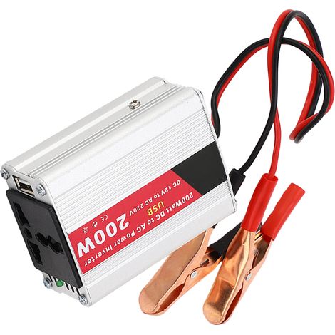 12V auf 220V 200W Kfz-Wechselrichter mit USB-Anschlüssen und integriertem Schutz für Laptop, Tablet und Smartphone (1/5)