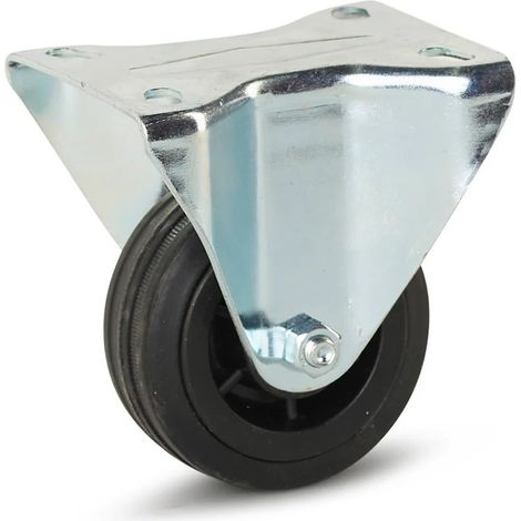 Roue fixe - MESO - Caoutchouc - 80mm - 60kg (1/2)