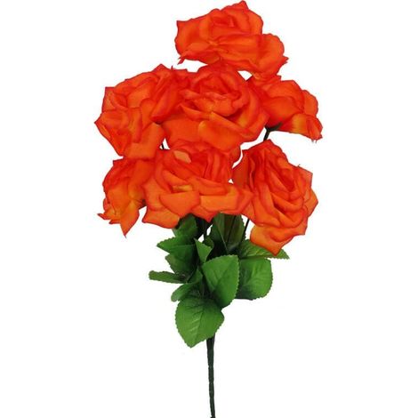 Oranger Strauß aus 7 naturgetreuen Rosen, Höhe 44 cm (1/3)