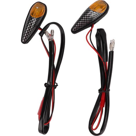 Clignotants Moto Universels 12V Style Carbone Lot de 2 Feux Latéraux pour Scooter et Sportive (1/5)