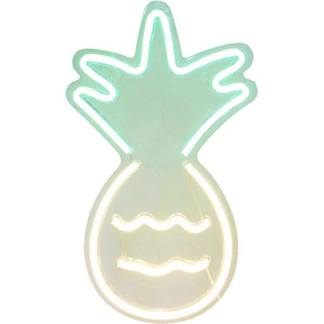 Enseigne murale LED néon en forme de fruit, compatible avec la décoration de la maison, de la chambre ou des fêtes, alimentation USB, forme ananas. (1/5)
