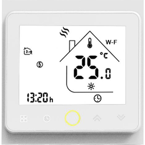Smart-Thermostat mit WLAN-Funktion, Temperaturregelung per App, 5 A, kompatibel mit Alexa / Warmwasser- und Gasthermostate – Weiß (1/5)