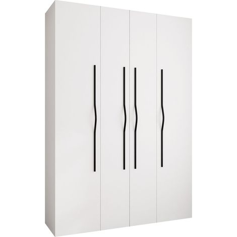 Armario Hartford 564, Blanco, 246x170x42cm, Puertas de armario: Con bisagras, Número de estantes: 0