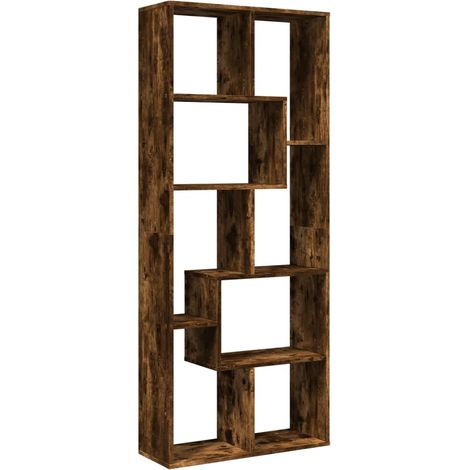 Maison Exclusive - Raumteiler-Bücherregal Räuchereiche 67x25x161,