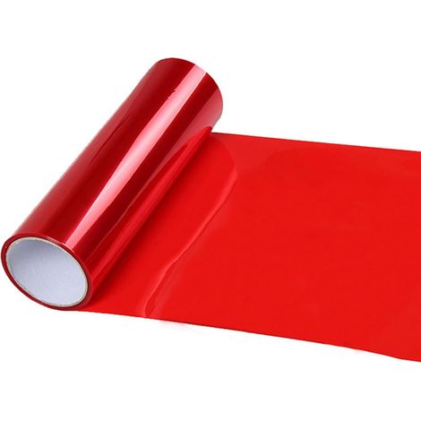 Film Teinté pour Voiture,Film Teinté Phare,Films pour Phares,Films Vitre Teintée Voiture,films teinté en Vinyle Transparent Autocollant pour Feu Arrière de Voiture Antibrouillard (Rouge,30x120cm) (1/5)