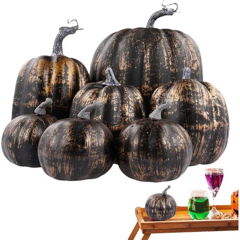 Décoration 7 Pièces s Décoratives En Mousse Centres De Table D'Automne Pour Halloween, Récolte D'Automne, Table De Ferme Rustique, Centre De Table Pour (1/5)