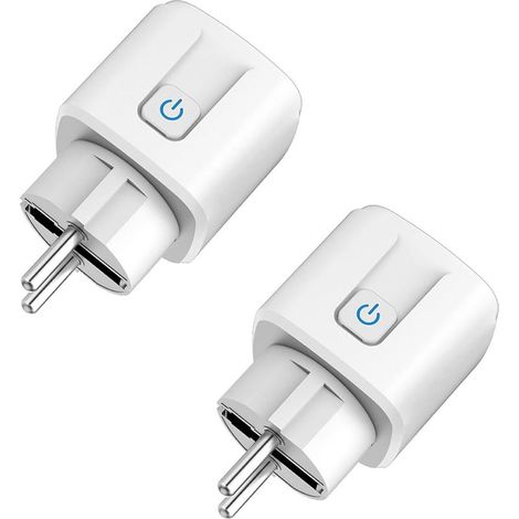 Prise Connectée WiFi 16A Intelligente - Contrôle Vocal & Application, Compatible Alexa,Google Home (2.4 GHz) - Surveillance Énergie, Minuterie,Compte à Rebours - Compatible Tuya,Smart Life,2 pcs (1/5)