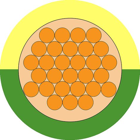 Fil de câblage électrique RS PRO, 50 4 mm², 750 V, PVC Vert/Jaune, 100m ( Prix pour Bobine de 100 Mètres )