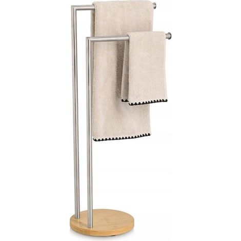 Zeller ORVO porta asciugamani grigio bambù 24x36x81,5 cm