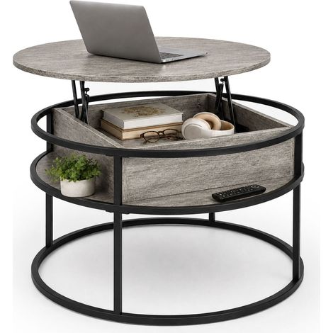 Lift-Top Coffee Table with Storage, Wood-Effect Finish (1/5)