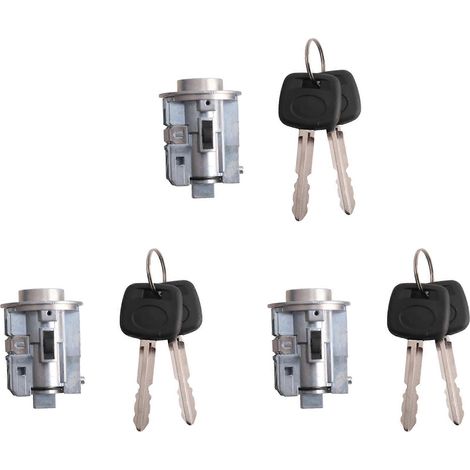 3 cylindres de serrure d'allumage avec 6 clés, pour Toyota Camry, Hilux et Tacoma (2004-2013), moteurs V6 4.0L et L4 2.7L, références : 69057-0K010 et 69057-04030 (1/5)