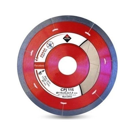 Disco Corte Porcelanico  Segmentado 115Mmx1,7Mm Diamante  Cpj-115 Rubi