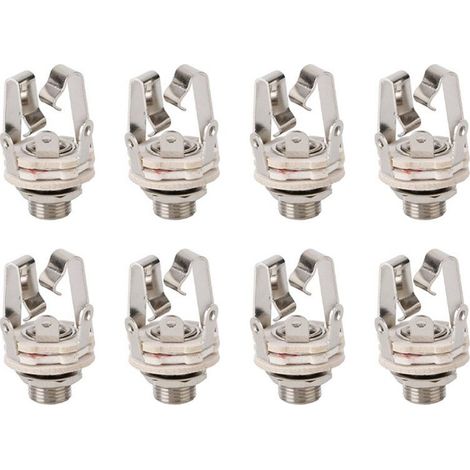 Convient aux connecteurs de câble audio double canal 8 broches 6,5 mm avec interrupteur à bascule stéréo, femelle 6,5 mm, convient aux guitares. (1/4)