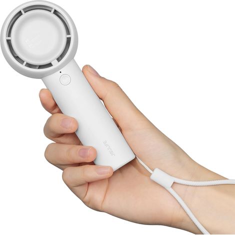 Mini ventilateur portable sans pales, format compact et portable avec batterie rechargeable, idéal pour les voyages grâce à son port USB. Silencieux et puissant.-AquaForge