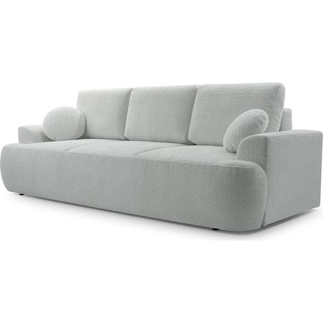 Selsey Barletto – 3-Sitzer-Sofa mit Schlaffunktion und Stauraum, Bouclé, Taupe (1/5)