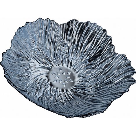 Plateau à fruits en forme de pétale, grand plateau à pétales pour animaux de compagnie + bleu transparent, plastique, style vintage luxueux et léger, rangement pour collations sur table basse (1/5)