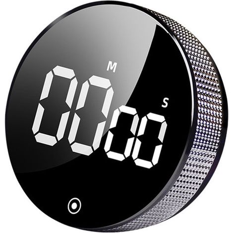 Temporizadores de cocina digitales，temporizadores visuales con pantalla LED grande，fácil de usar para niños y personas mayores (Negro) (1/4)
