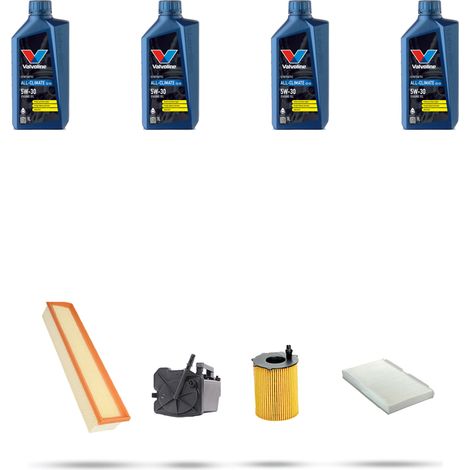 Kit tagliando 4 FILTRI e 4L OLIO compatibile con Citroen C2 1.6 hdi 80kw dal 2005 al 2010 (1/5)