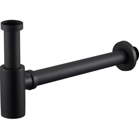 Siphon Universel Réglable avec Tube d’Extension de 300 mm – Anti-Odeur et Anti-Fuite – Diamètre 1 1/4 x 32 mm – Noir Mat (1/3)