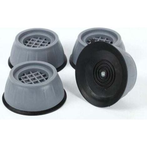 Lot de 4 patins antidérapants et absorbants pour machine à laver, rehausseur de 8 cm, base de tambour de réfrigérateur universelle et résistante (1/4)