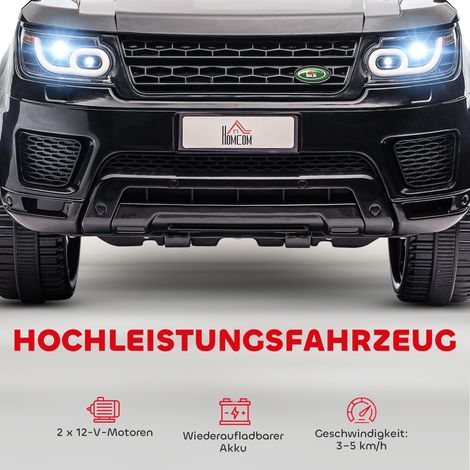 Voiture SUV électrique enfant - 5 km/h max, ceinture sécurité incluse, télécommande parentale, phares LED, musique intégrée, noir