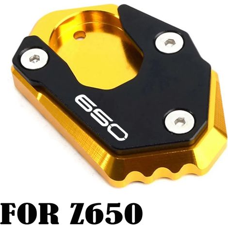(Or-650) Compatible pour Kawasaki Z900 Z650 Z800 Z900RS 2016-2024 Moto CNC Béquille Agrandisseur de pied Support latéral Extension Pad Z 900 rs 800 650 maxpower (1/4)