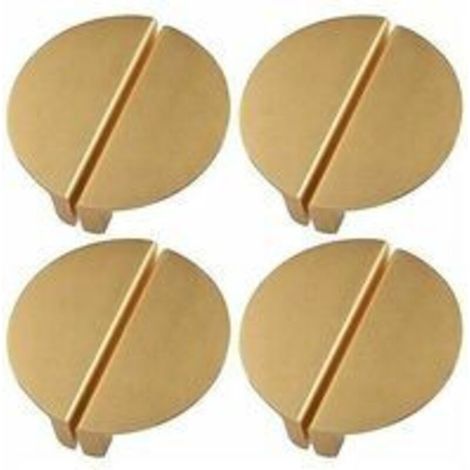 set of champagne gold drawer handles, 2.5" crescent-shaped drawer pulls (1/5)